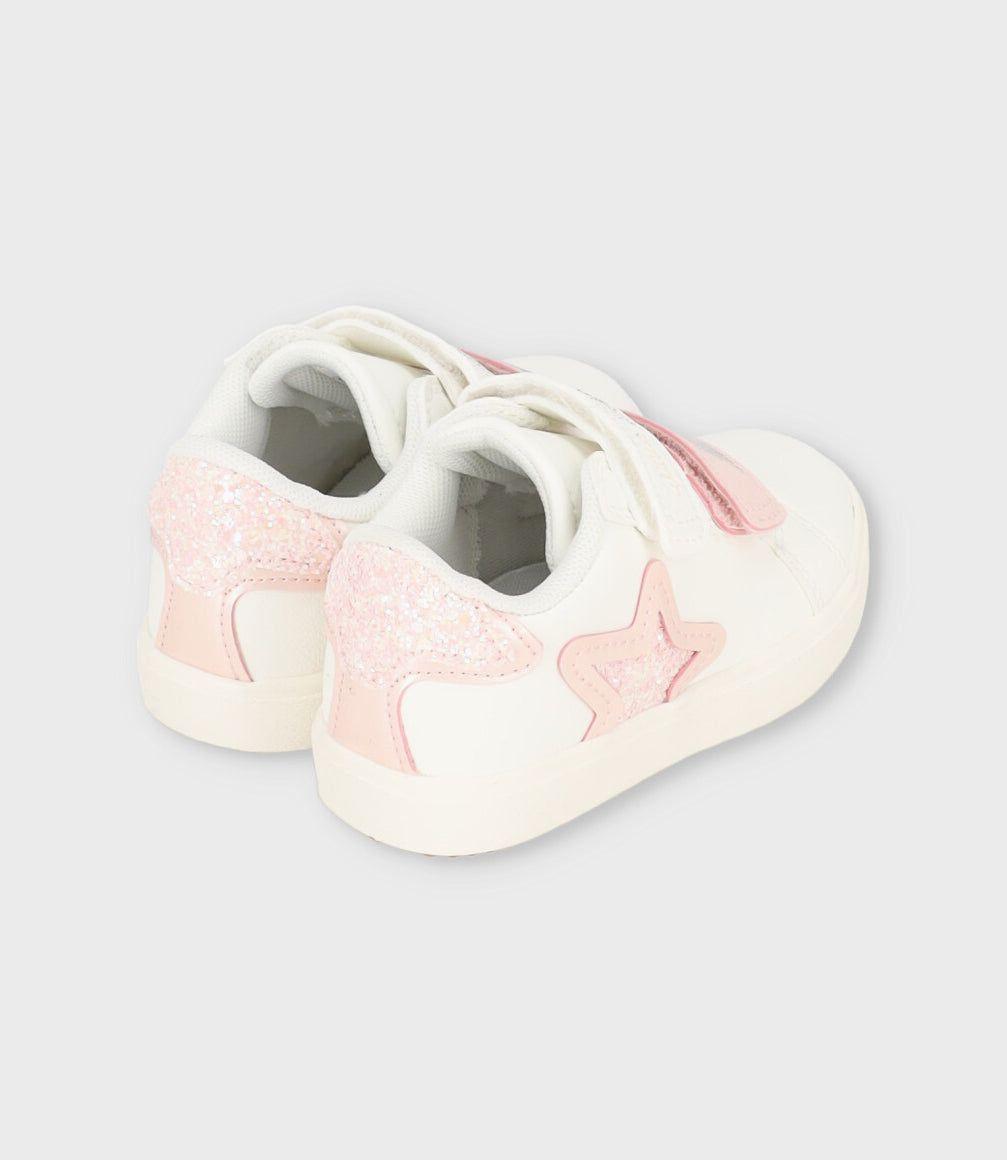 Zapatilla bebés con glitter blanco 4 Kids-2