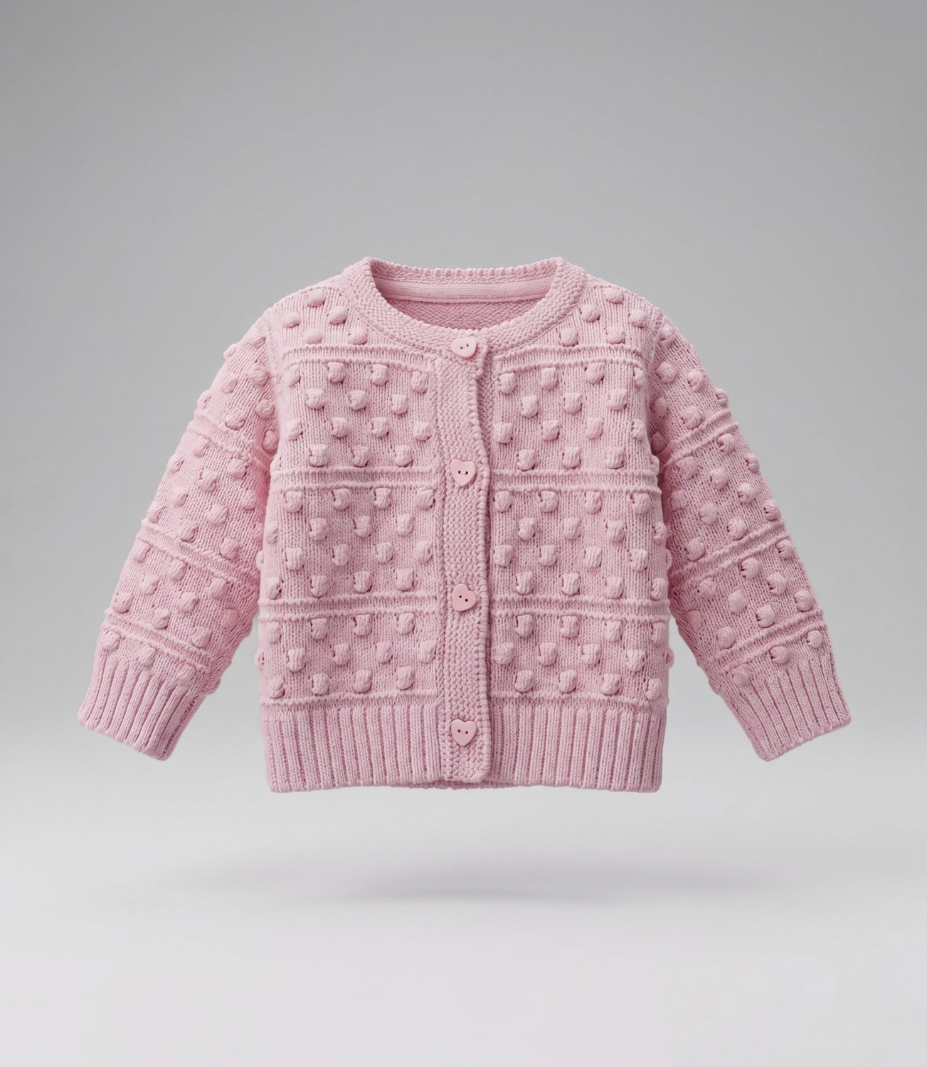 Chaleco recién nacida cardigan  L13061270102 rosado Limonada-0
