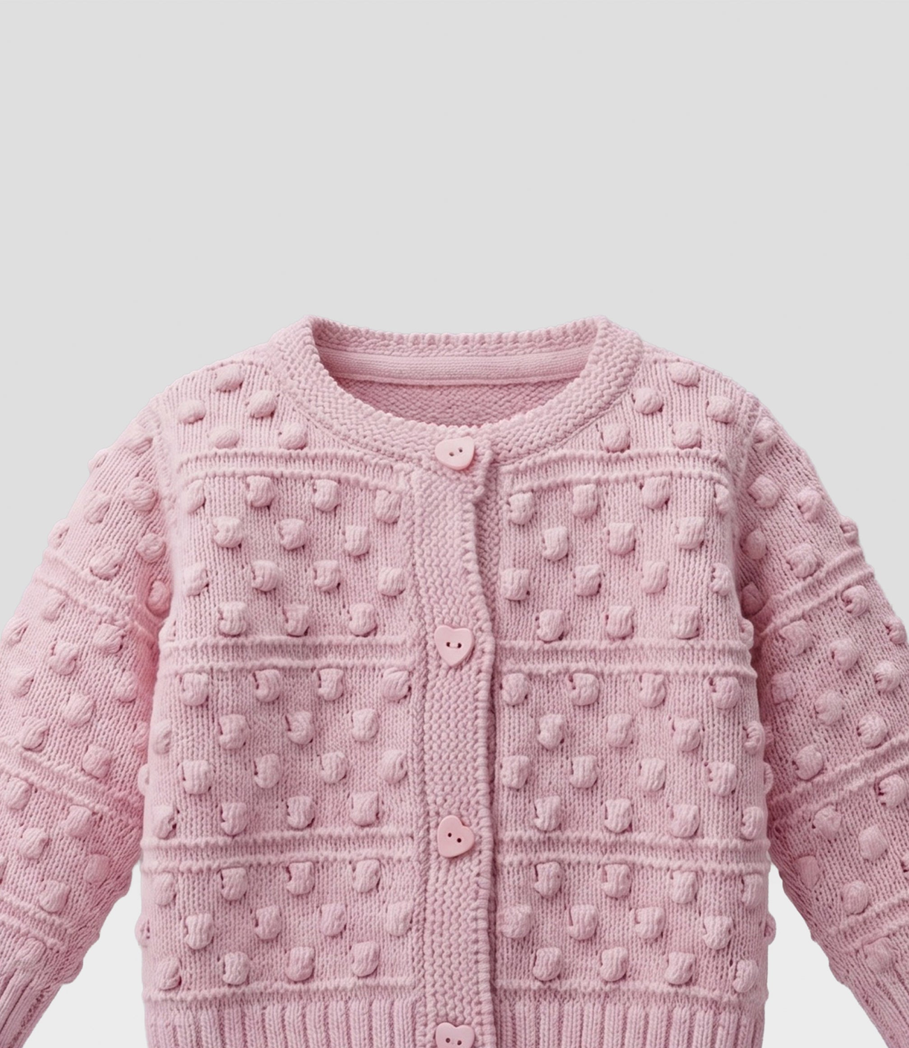 Chaleco recién nacida cardigan  L13061270102 rosado Limonada-3