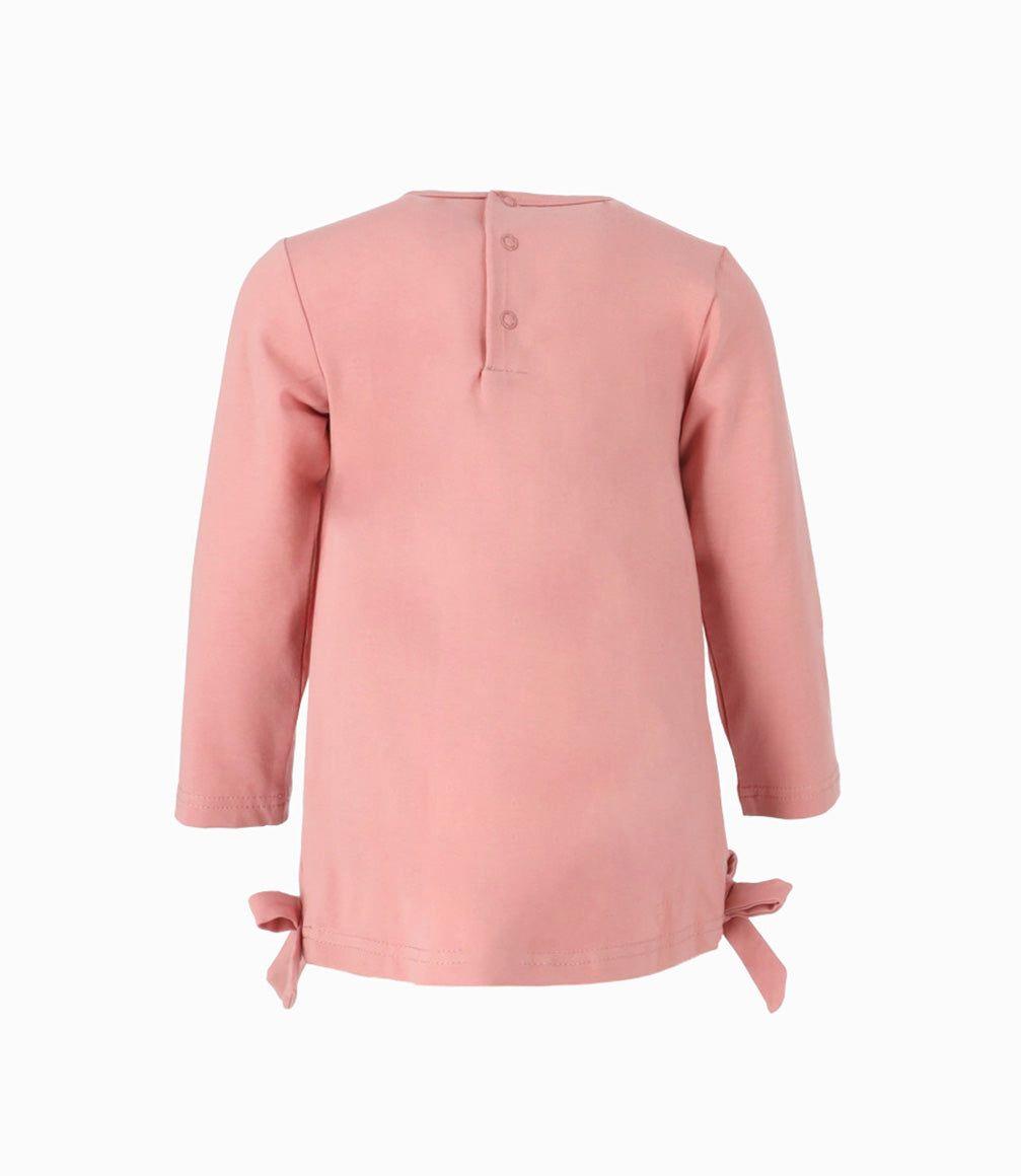 Polera bebé con conejo y lazos palo rosa Limonada-1