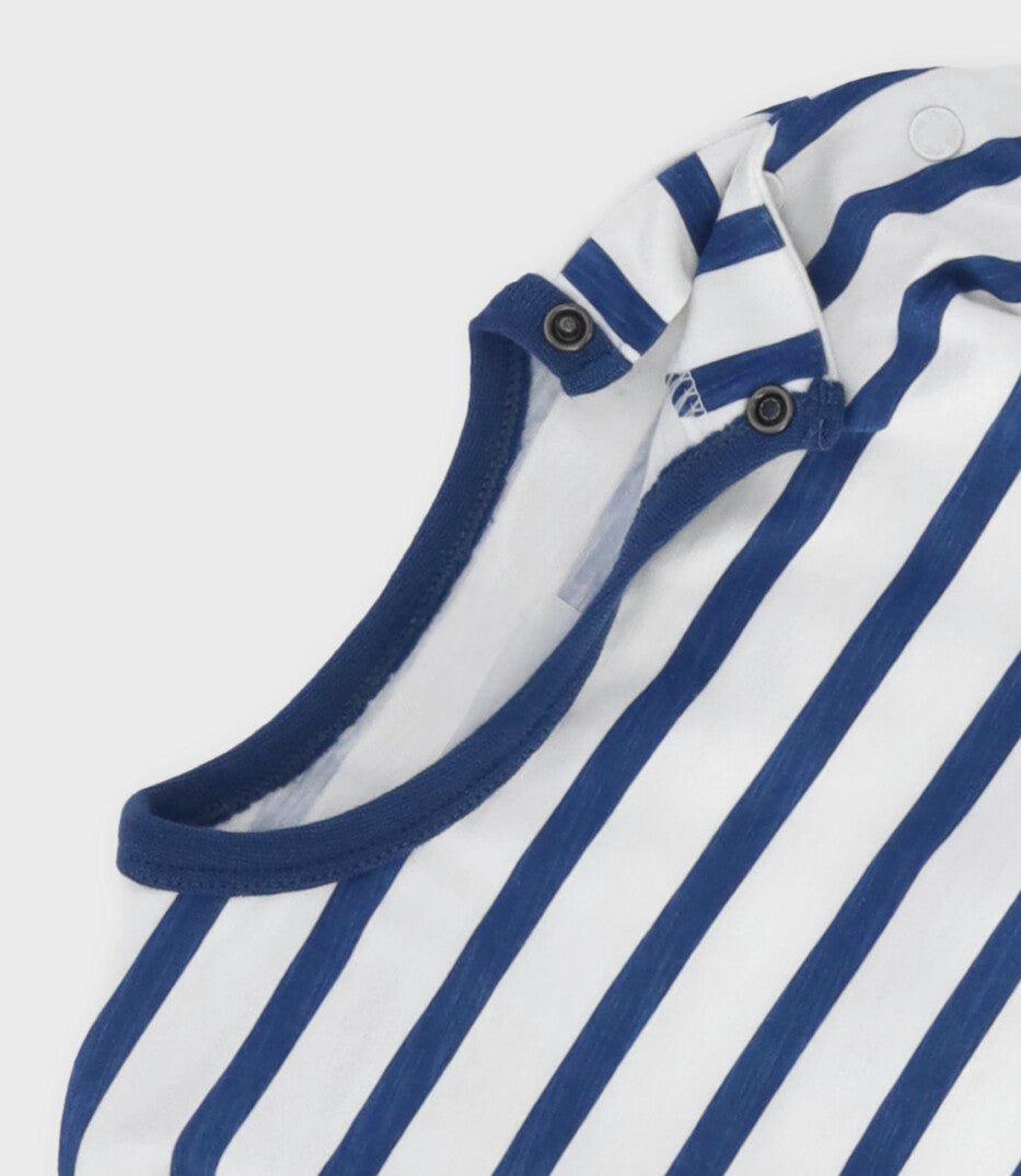 Polera manga larga bebé con bolsillo azul  Black and Blue-2