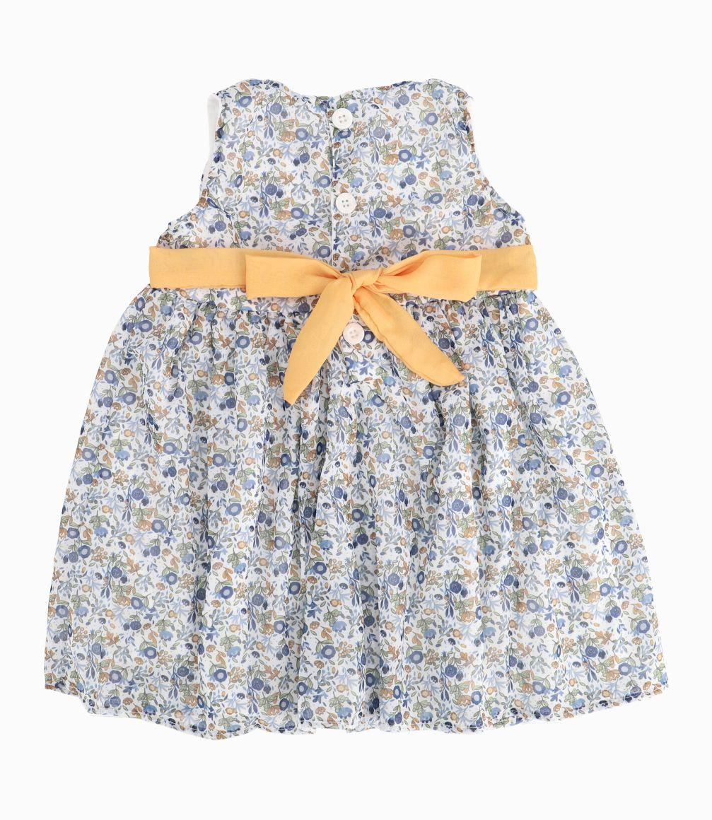 Vestido Con Tapado De Encaje Bebé Niña Mostaza Limonada-2