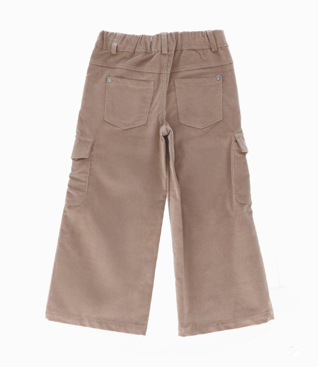 Pantalón niña cargo beige Limonada-1