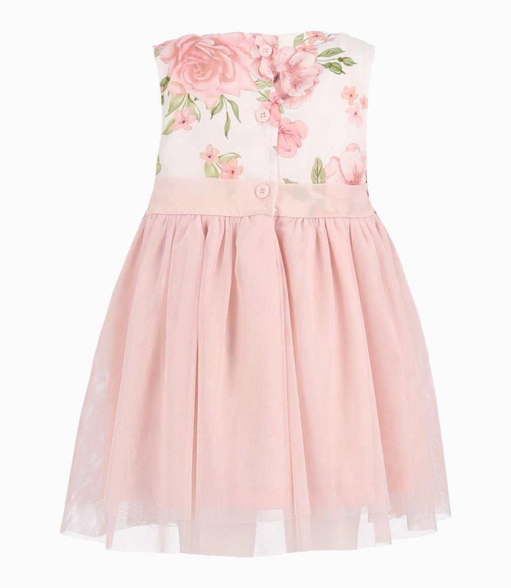 Vestido Bebé Ocasión Con Flores Palo Rosa-1