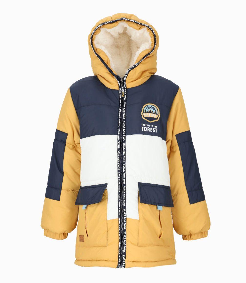 Parka niño impermeable mostaza Black and Blue-0