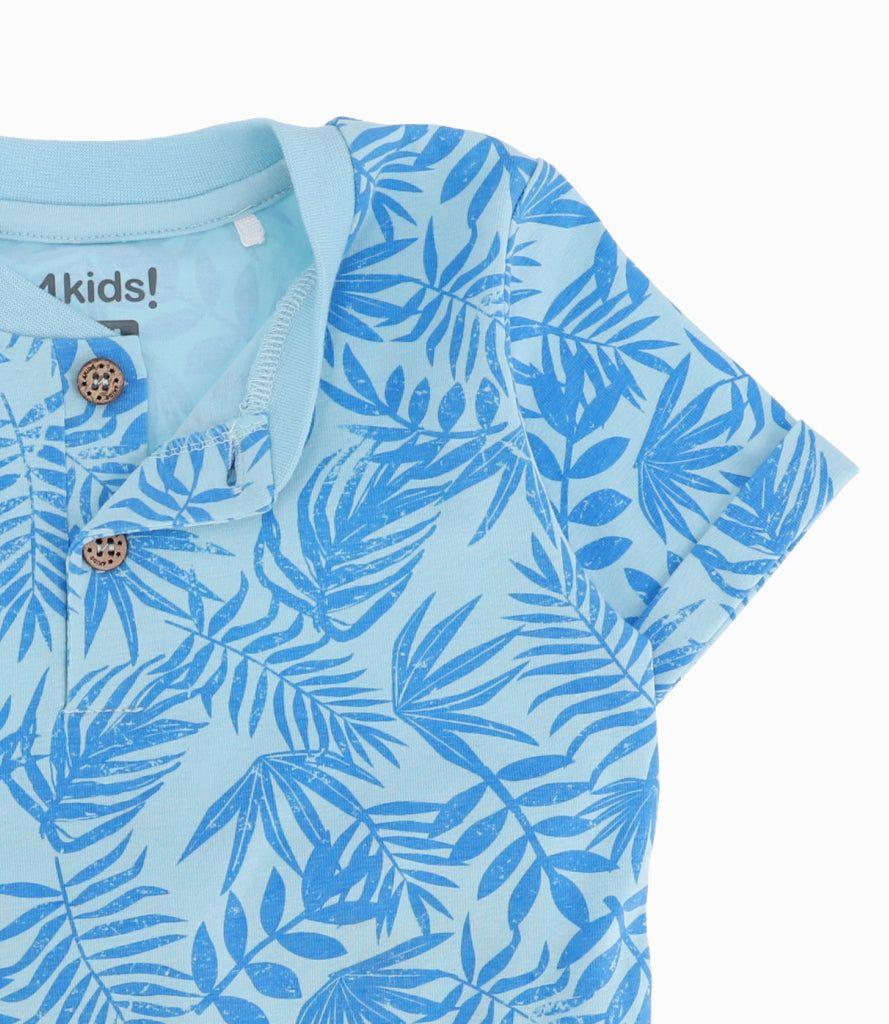 Conjunto Bebé Niño Palmeras Turquesa-9