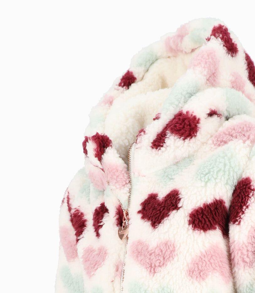 Polerón niña con corazones blanco 4 Kids-2