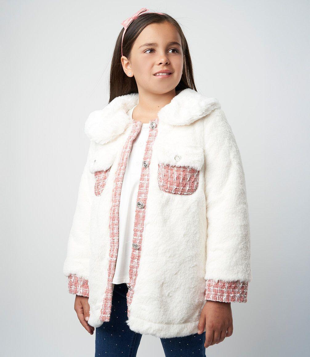 Chaqueta niña sherpa blanco Limonada-0