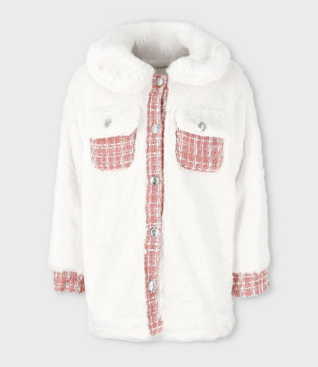Chaqueta niña sherpa blanco Limonada-1