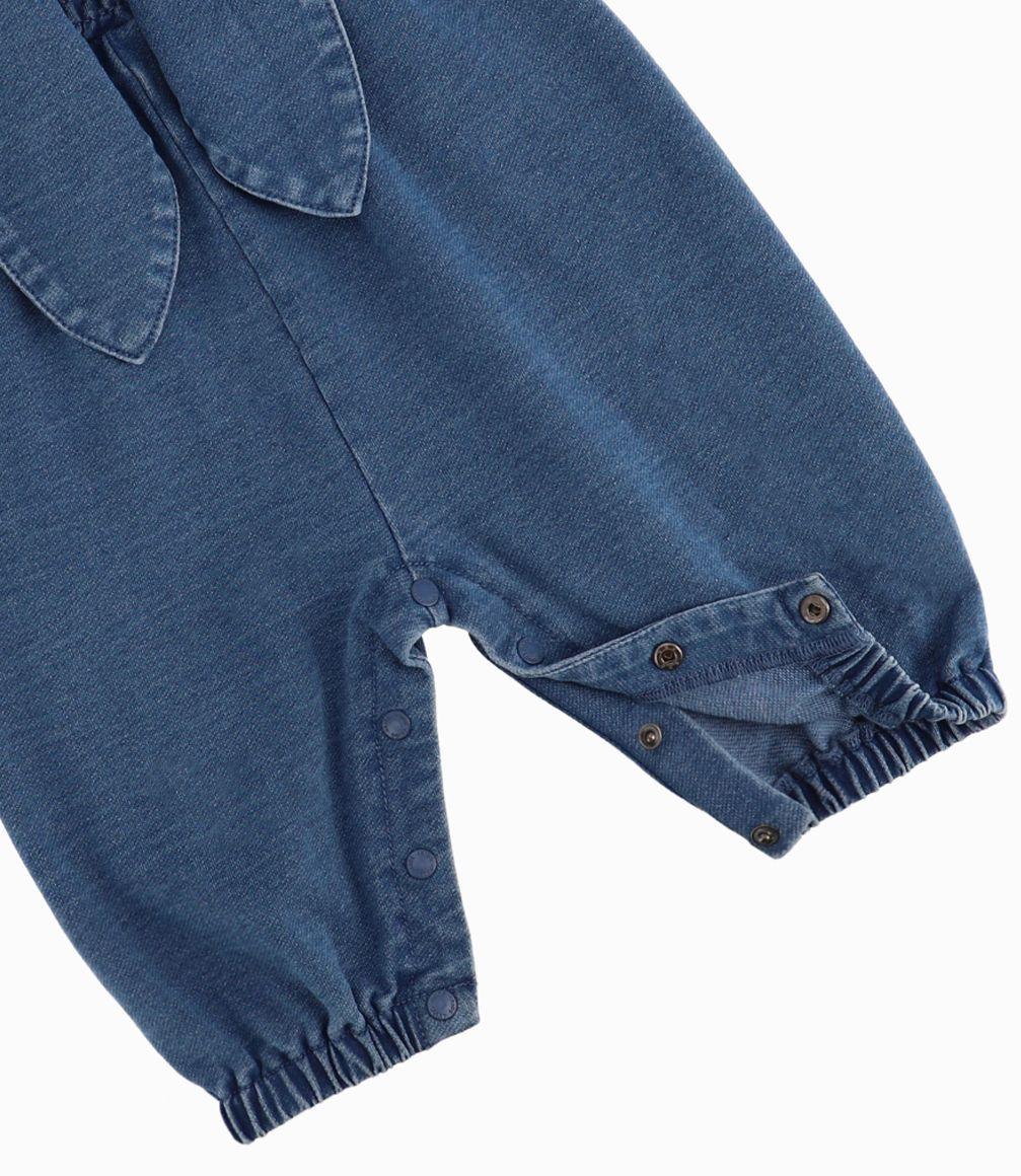 Jardinera Recién Nacida Con Lazo 4 Kids Denim Azul-1
