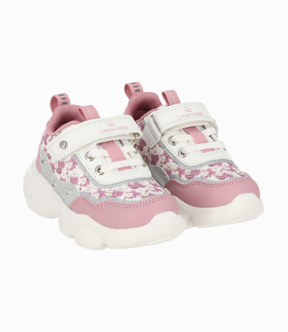 Zapatilla bebés con luces rosado Limonada-0