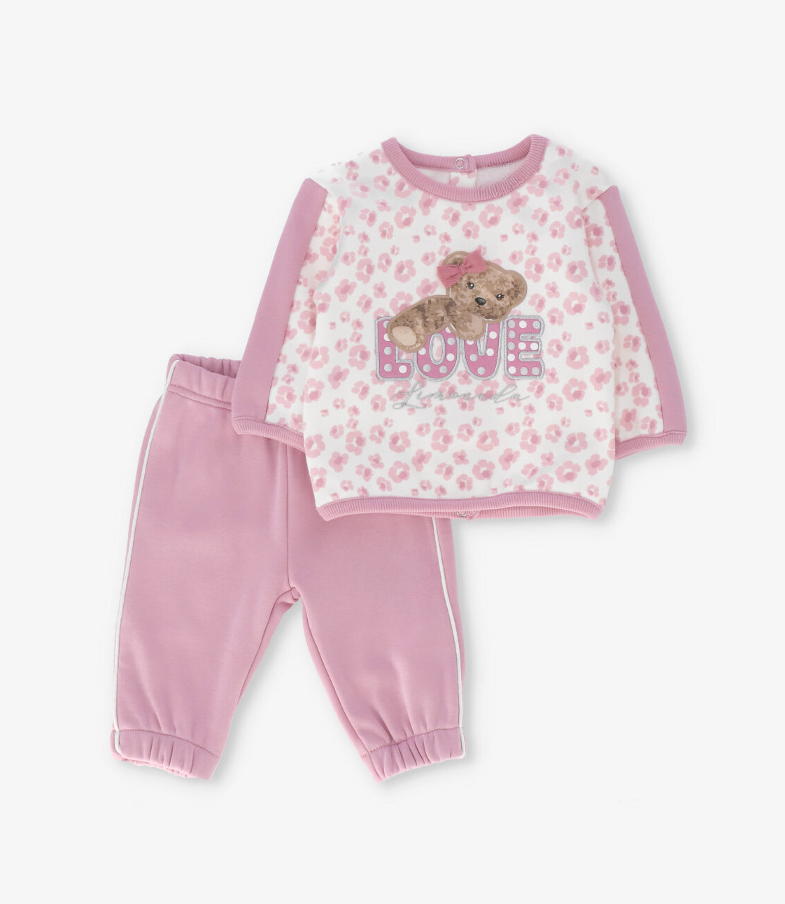 Buzo recién nacida animal print rosado Limonada-1