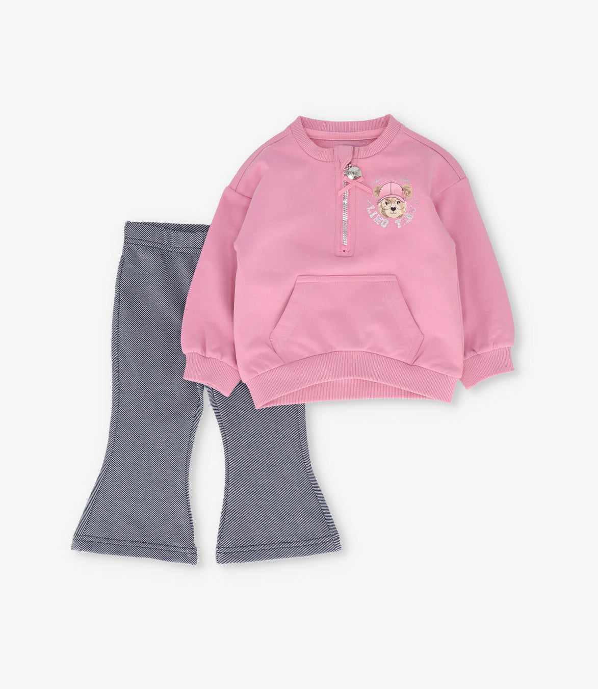 Conjunto bebé denim palo rosa Limonada-1