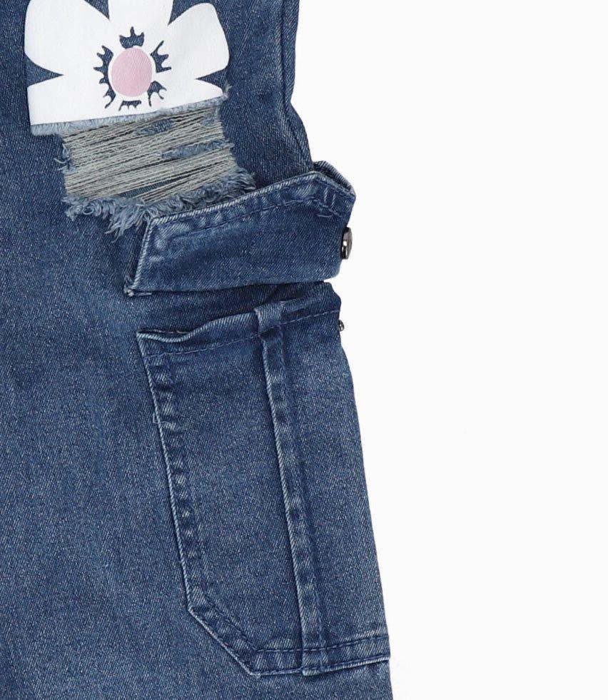 Jeans niña cargo celeste Limonada-2
