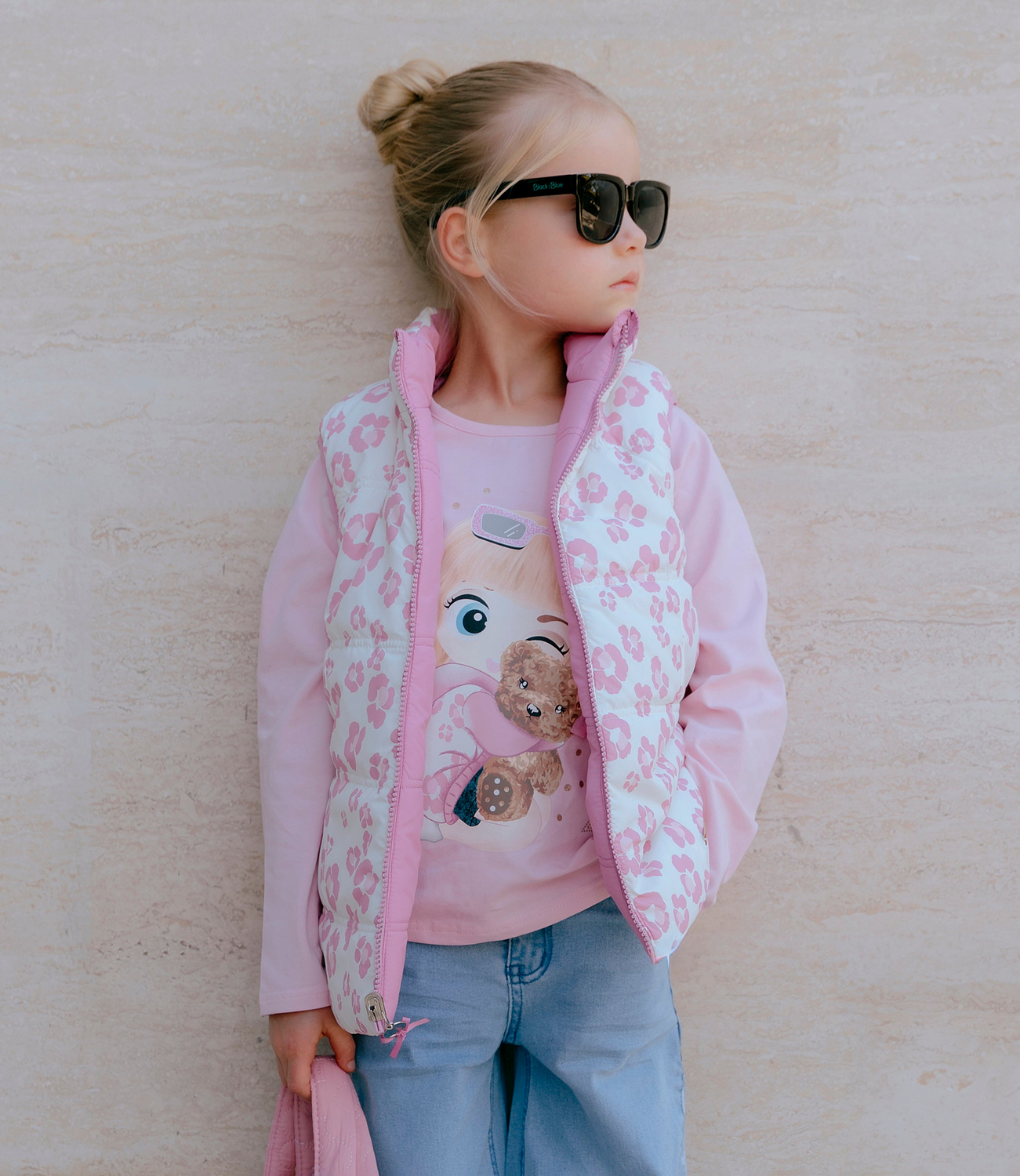 Parka niña reversible palo rosa Limonada-0