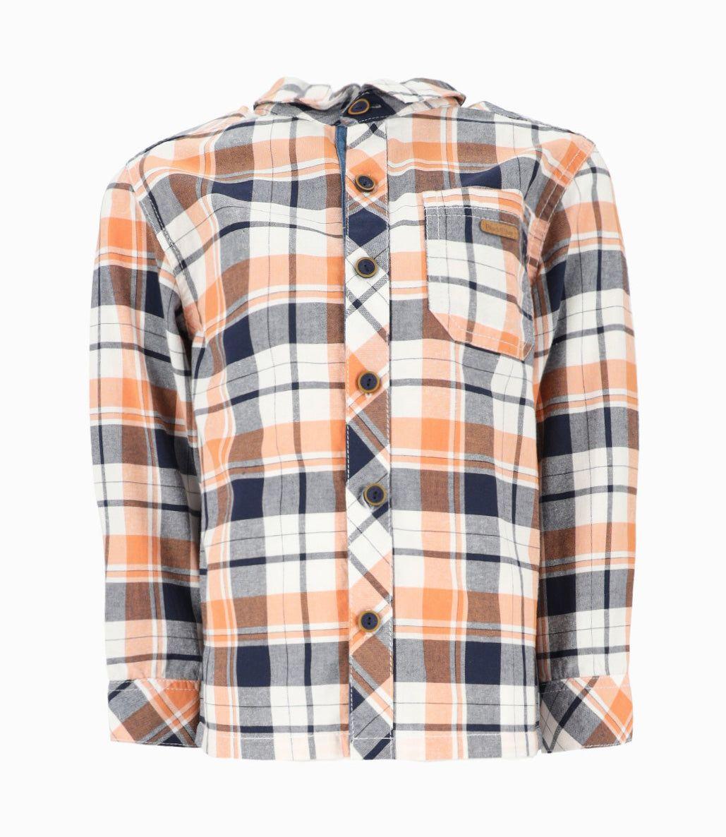 Camisa niño cuadrillé Naranjo Black and Blue-0