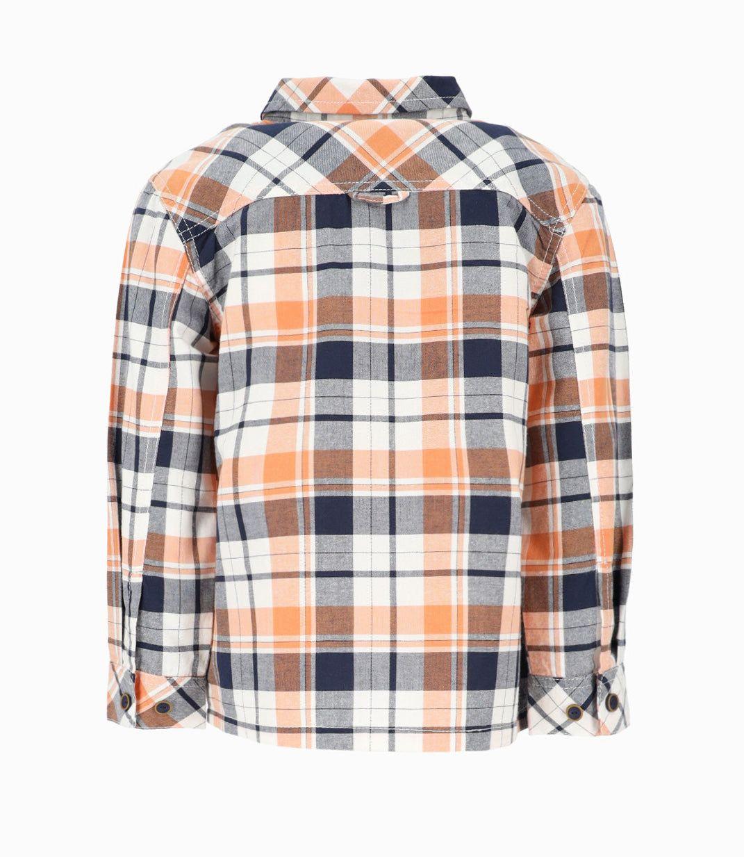 Camisa niño cuadrillé Naranjo Black and Blue-1