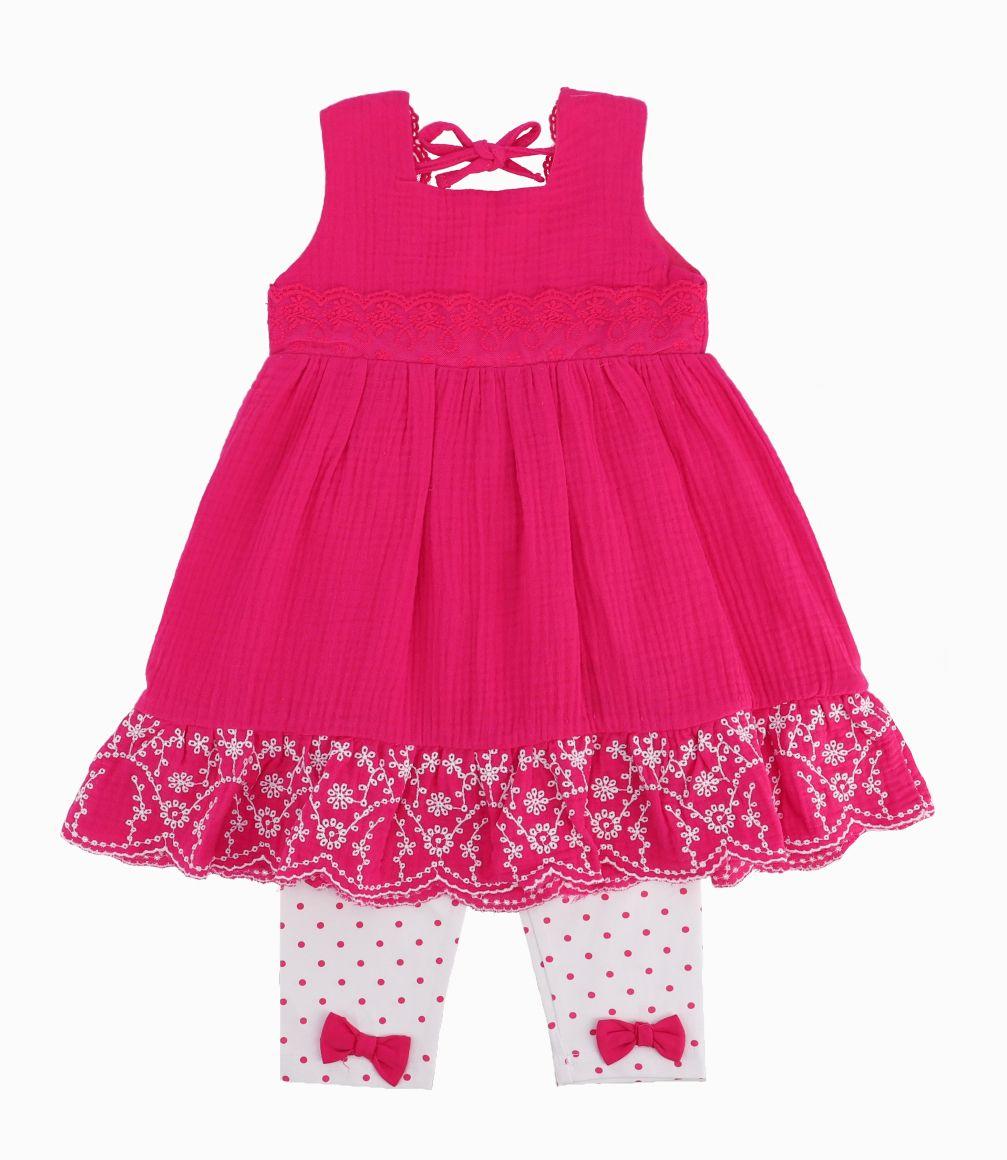 Conjunto Niña De Vestido Y Calzas-0