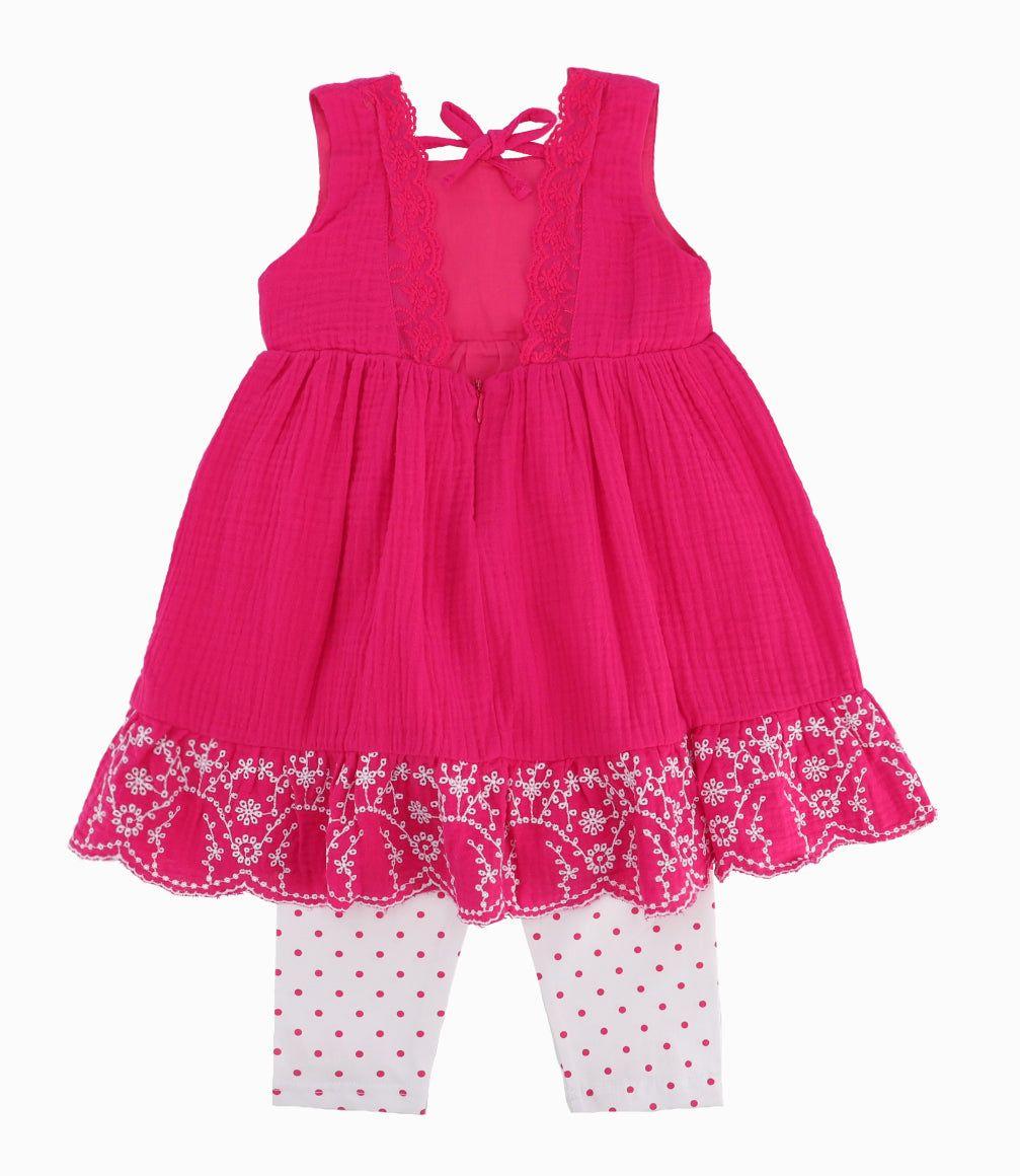 Conjunto Niña De Vestido Y Calzas-9