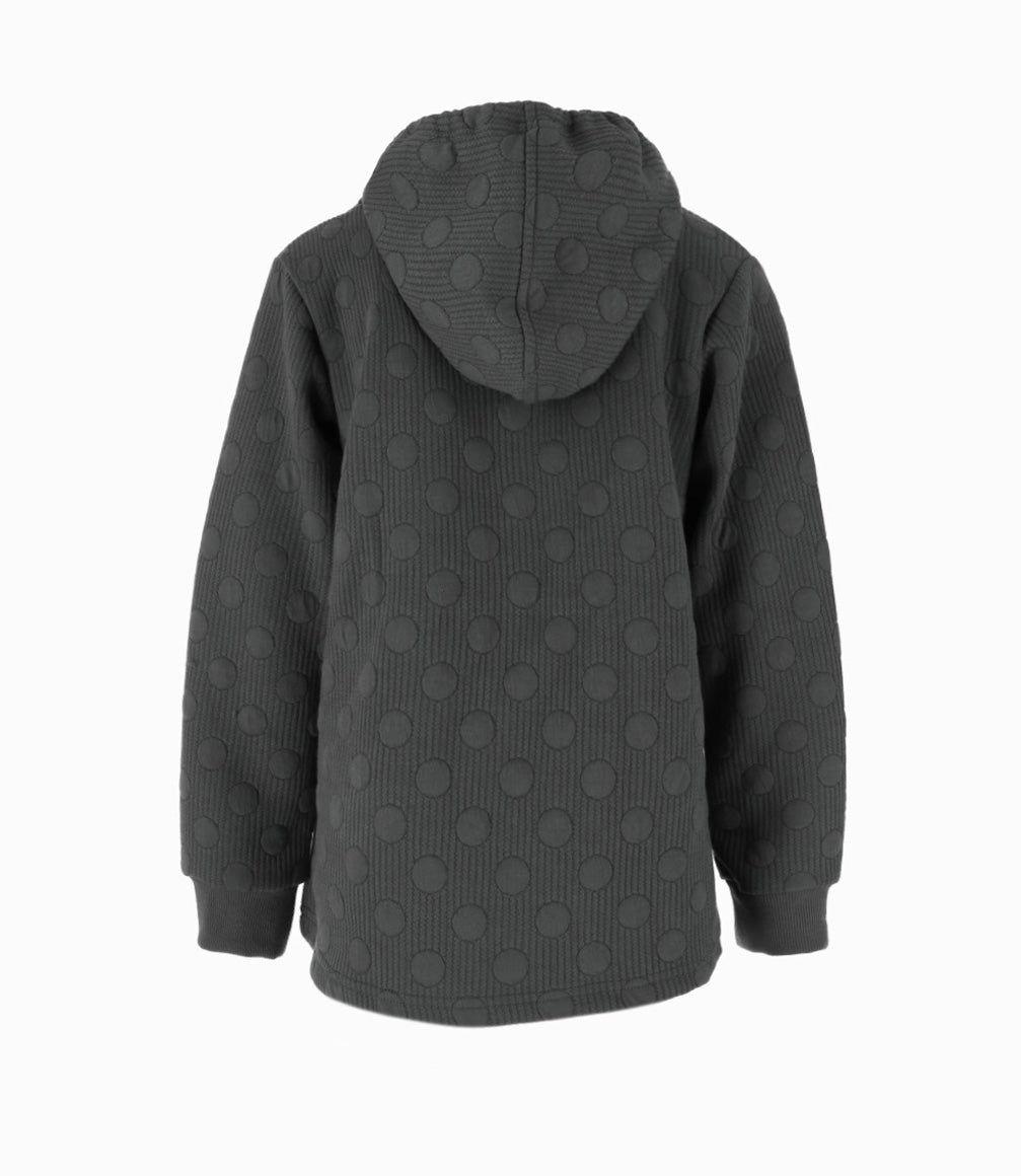 Polerón niña con puntos gris Limonada-1