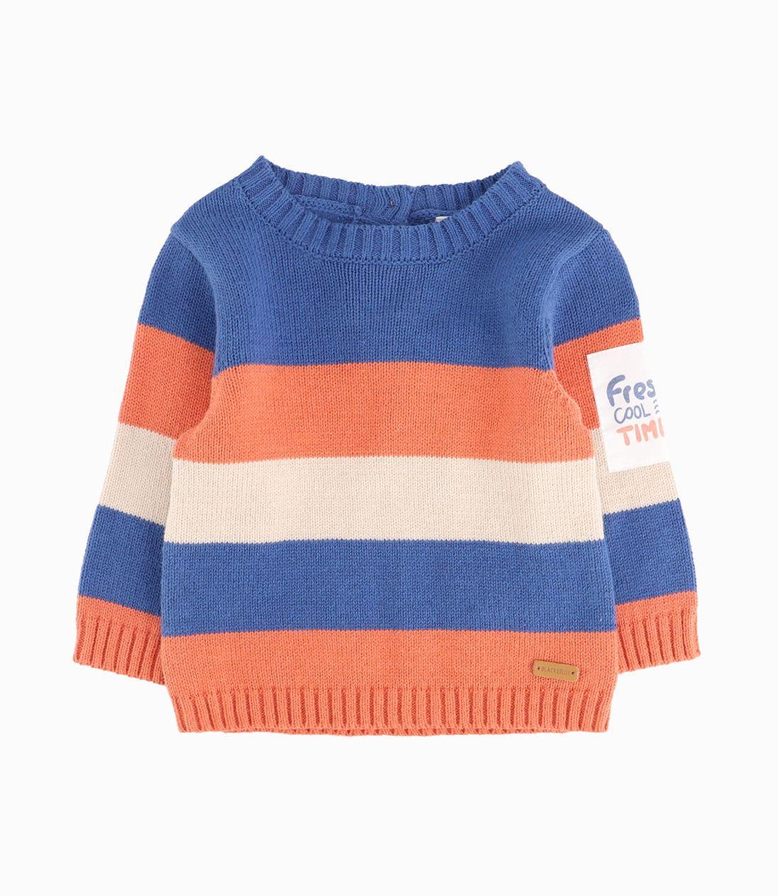 Chaleco Bebé Con Rayas Azul Piedra-9