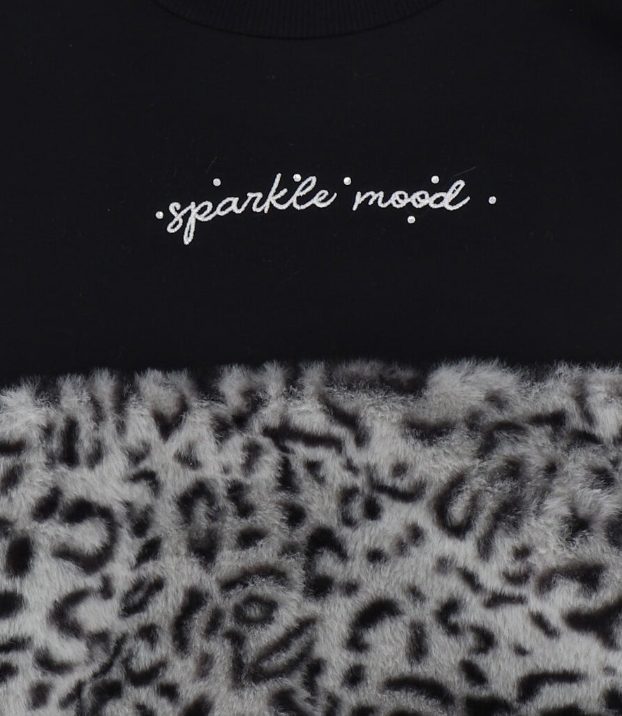 Polerón niña sparkle mood negro 4 Kids-2