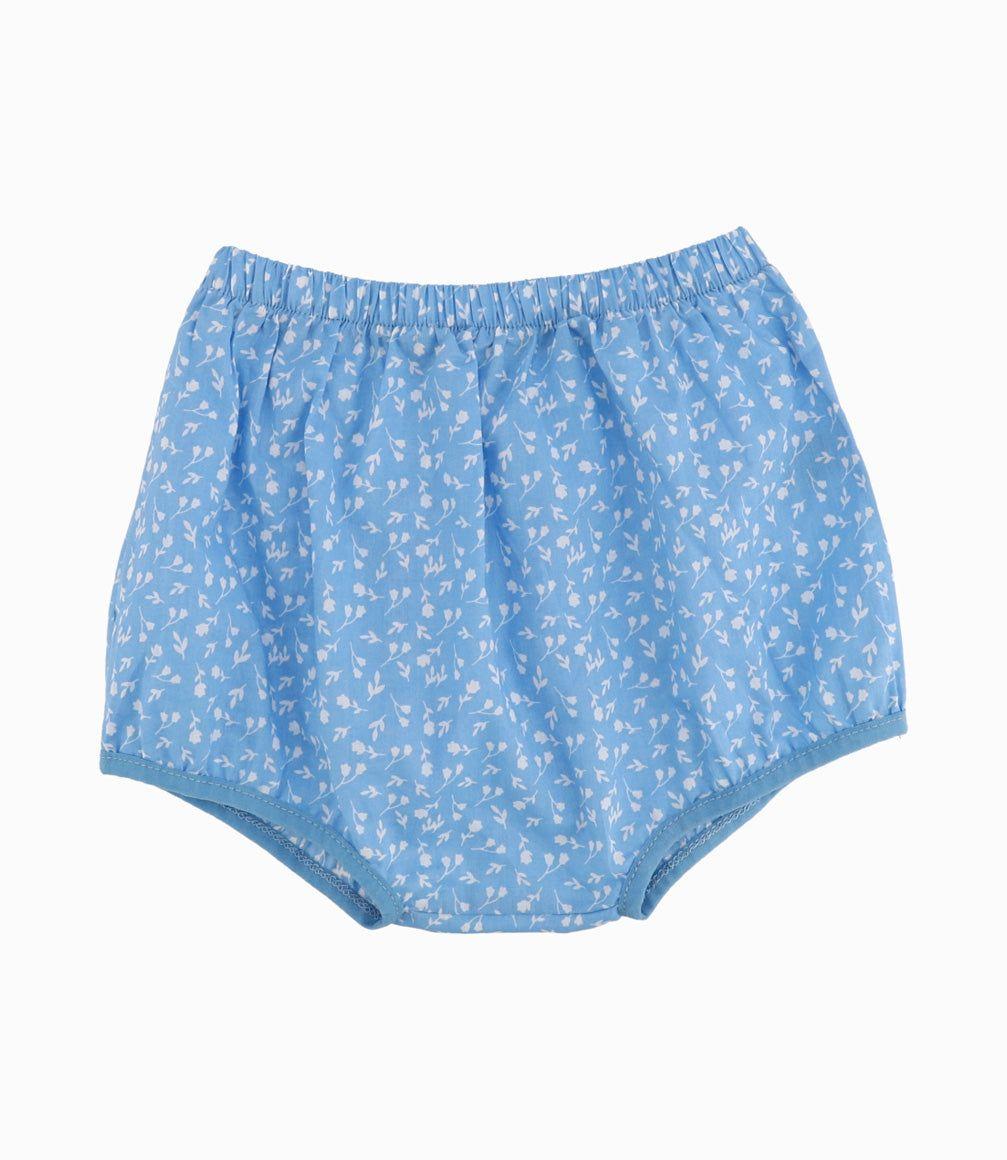 Vestido Recién Nacida Flores Bordadas Azul-7