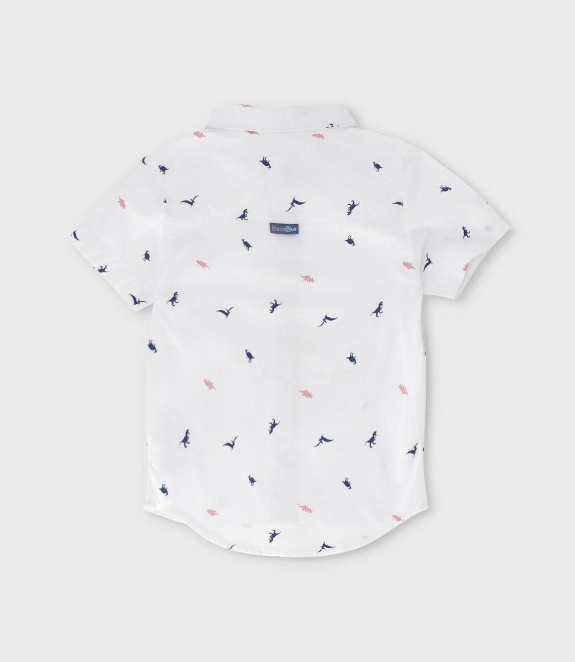 Camisa manga corta niño con dinosaurios crudo Black and Blue-2