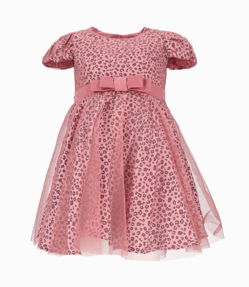 Vestido niña animal print palo rosa Limonada-0