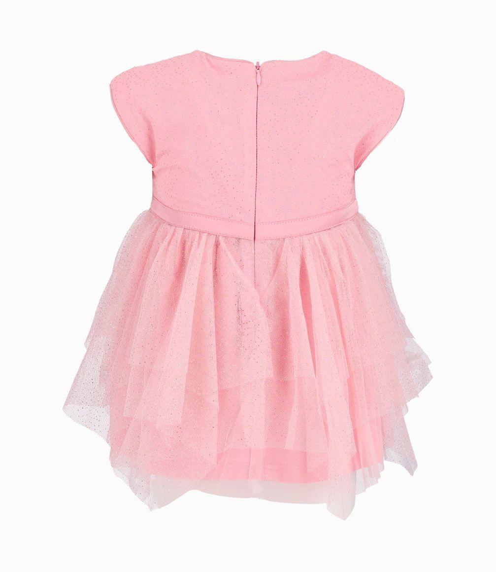 Vestido Con Tul Bebé Niña Rosado Limonada-1
