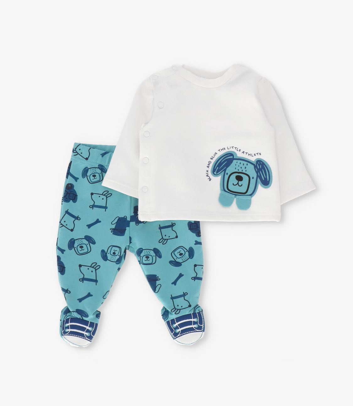 Buzo recién nacido con perrito crudo Black and Blue-0