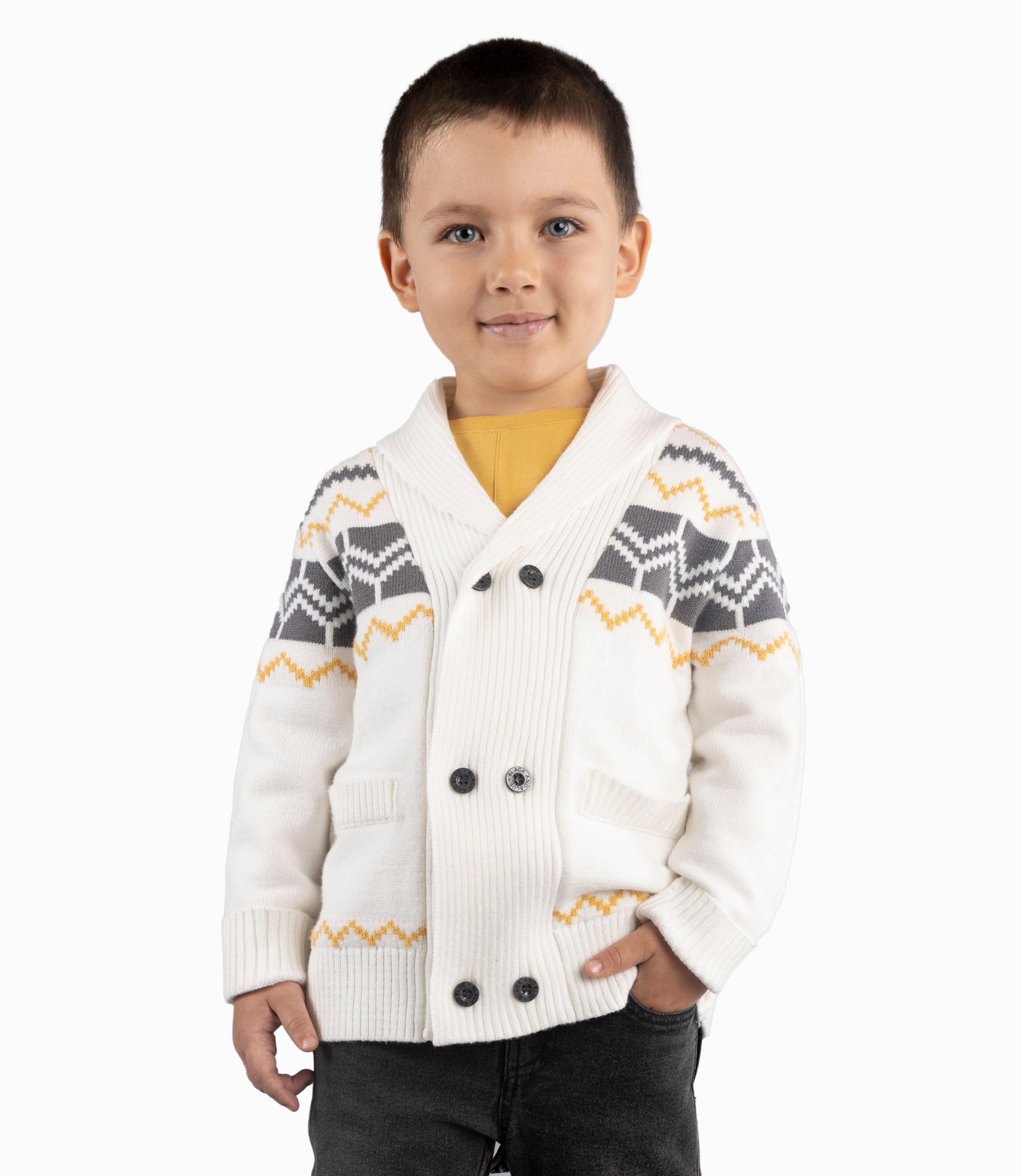 Chaleco Niño Con Cuello En V Black And Blue Crudo-0