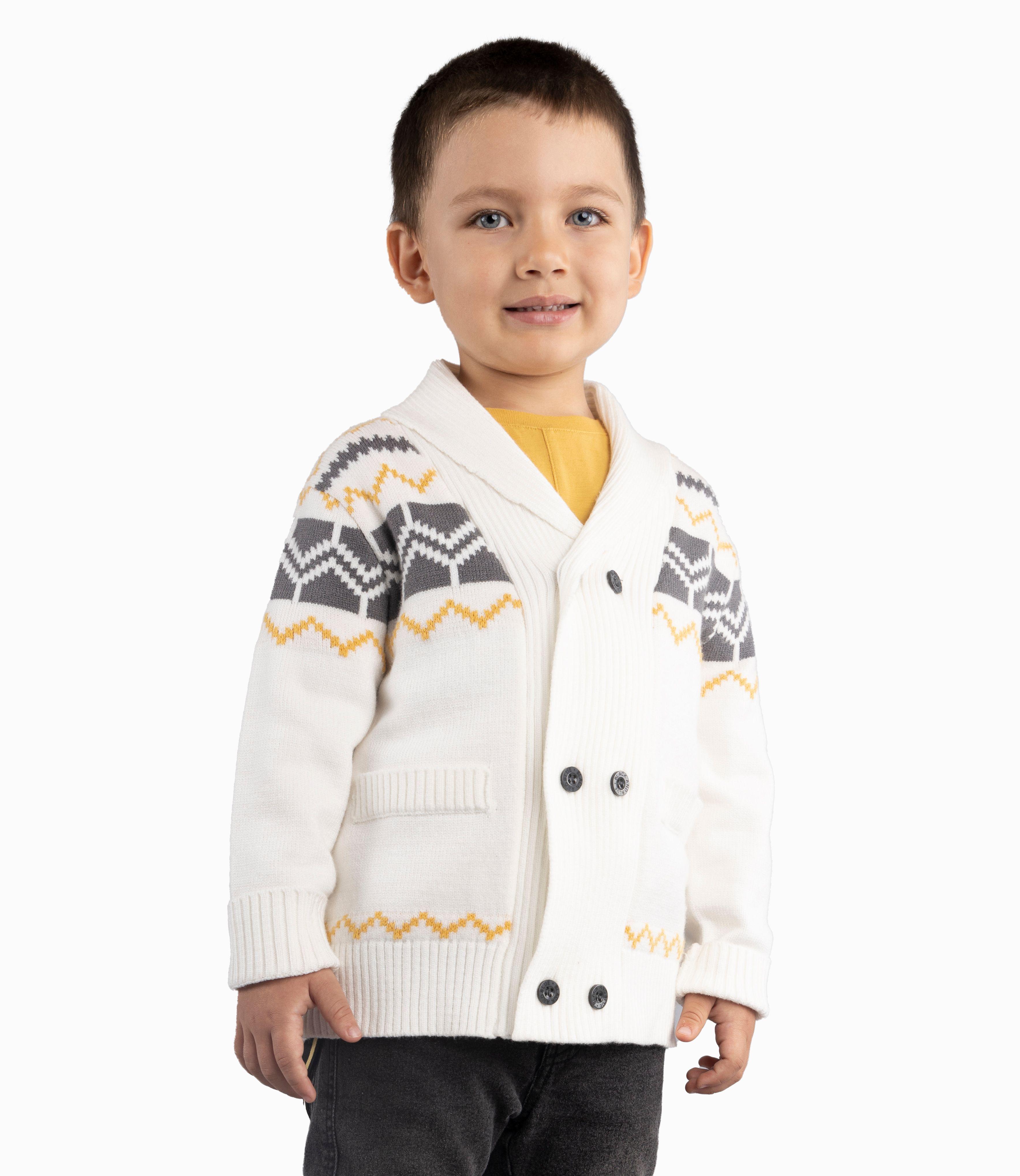 Chaleco Niño Con Cuello En V Black And Blue Crudo-1