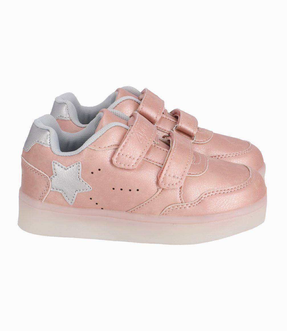 Zapatilla Caminante Con Luces 4 Kids Rosado-2