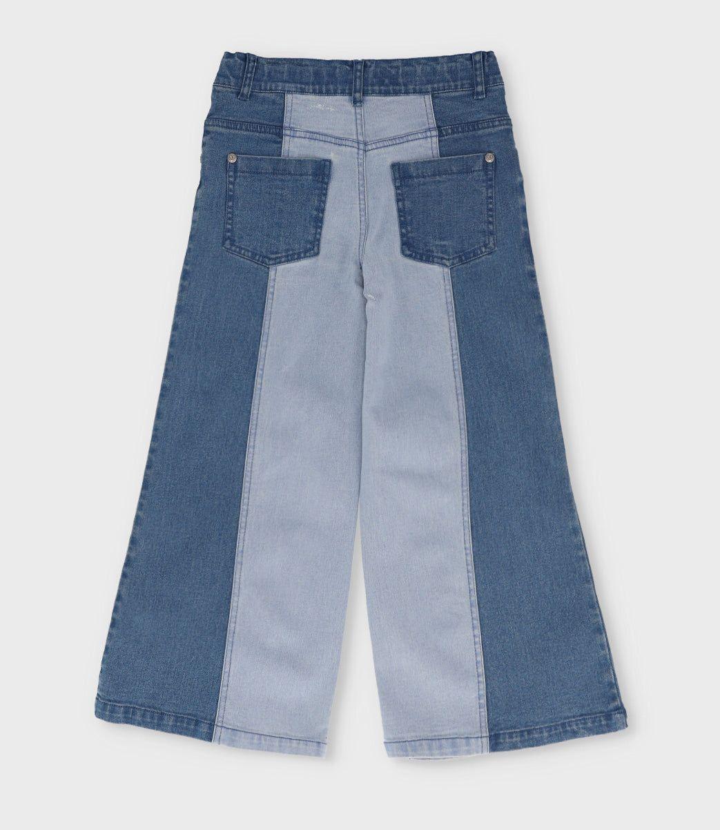 Jeans niña acampanados celeste Limonada-2