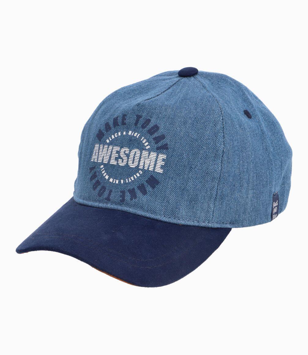 Jockey Con Frase Circular Niño Denim azul Black and Blue-0