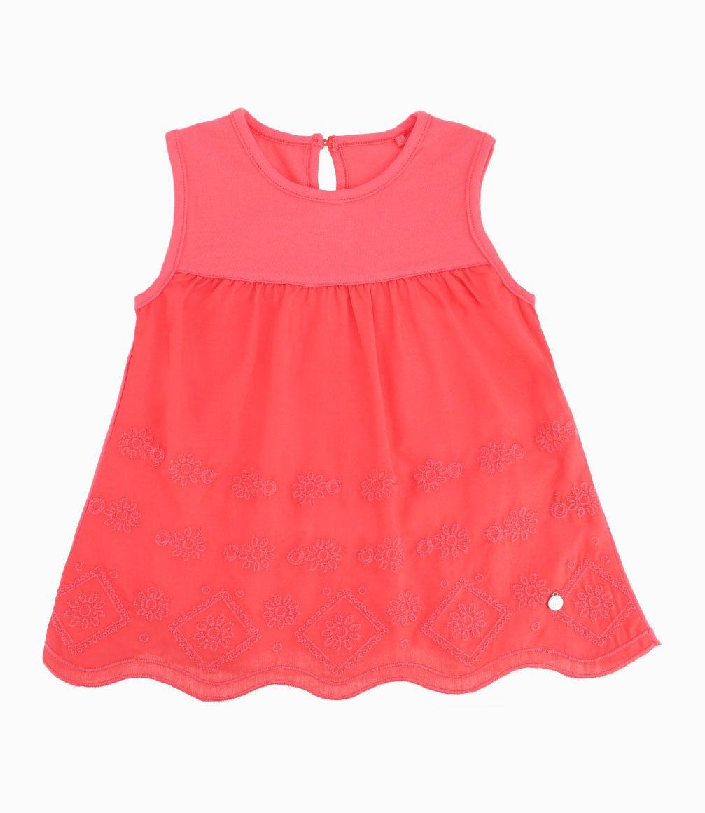 Polera Niña Sin Mangas Coral-4