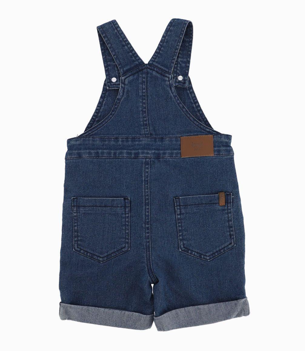 Jardinera Bebé Niño Básica Denim Celeste-2