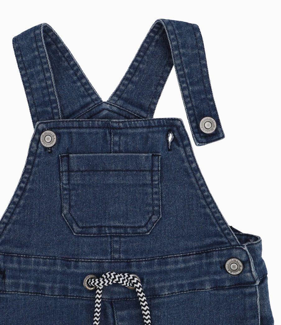Jardinera Bebé Niño Básica Denim Celeste-3