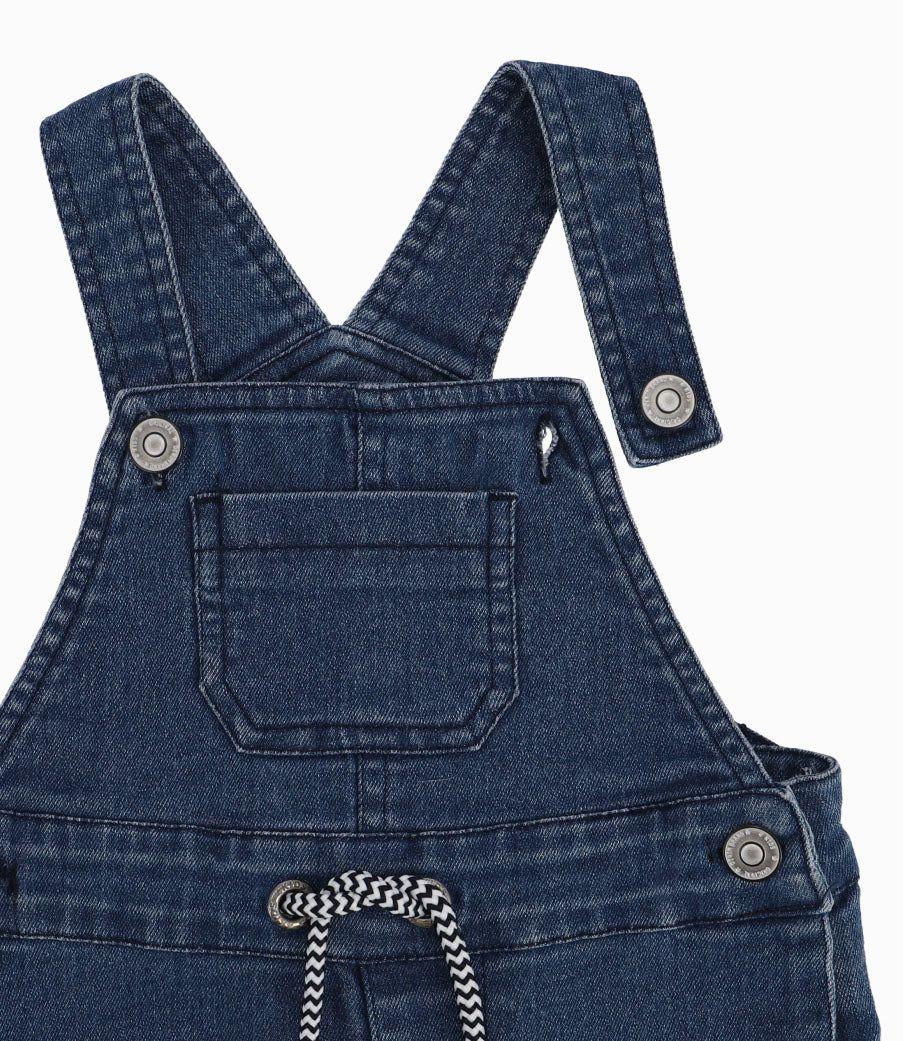 Jardinera Bebé Niño Básica Denim Celeste-7