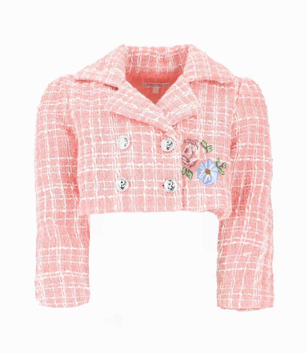 Chaqueta niña blazer crop Coral LIMONADA-0