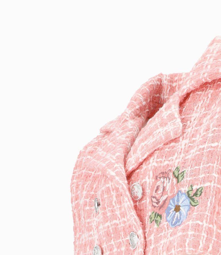 Chaqueta niña blazer crop Coral LIMONADA-2