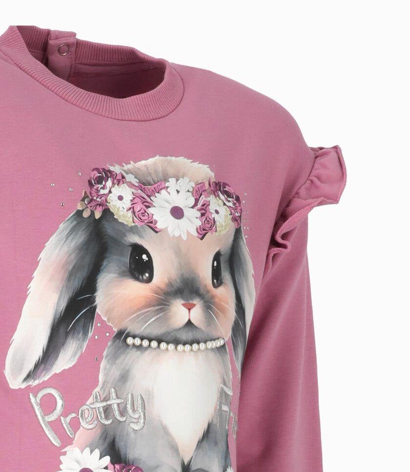 Conjunto niña flare palo rosa Limonada-2