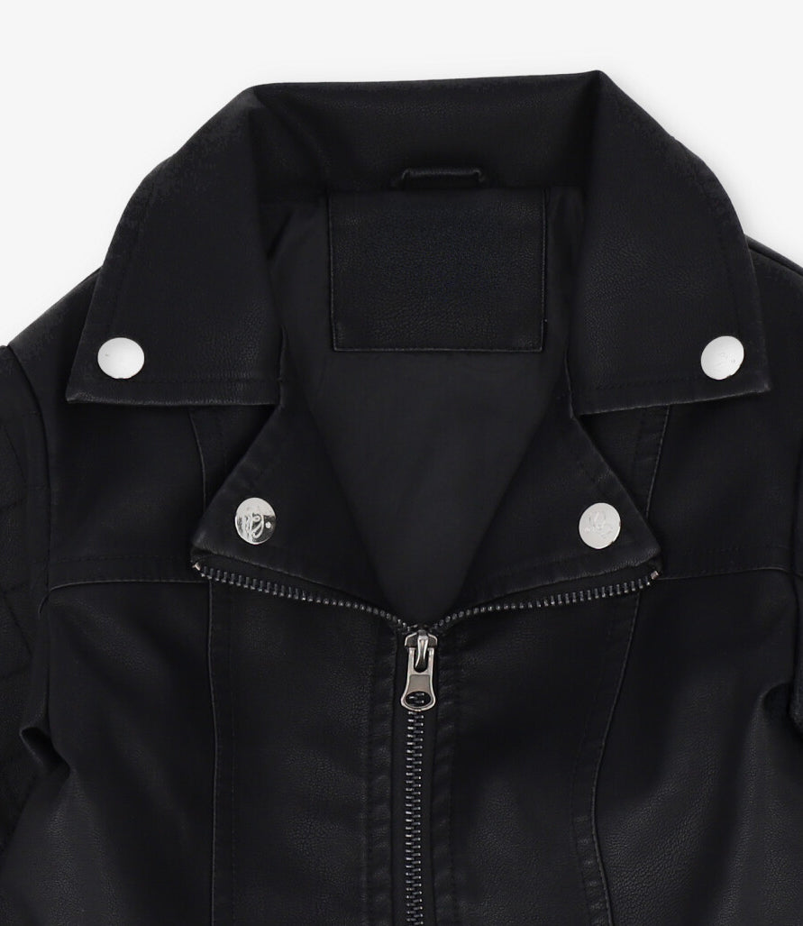 Chaqueta niña biker negro Limonada-4