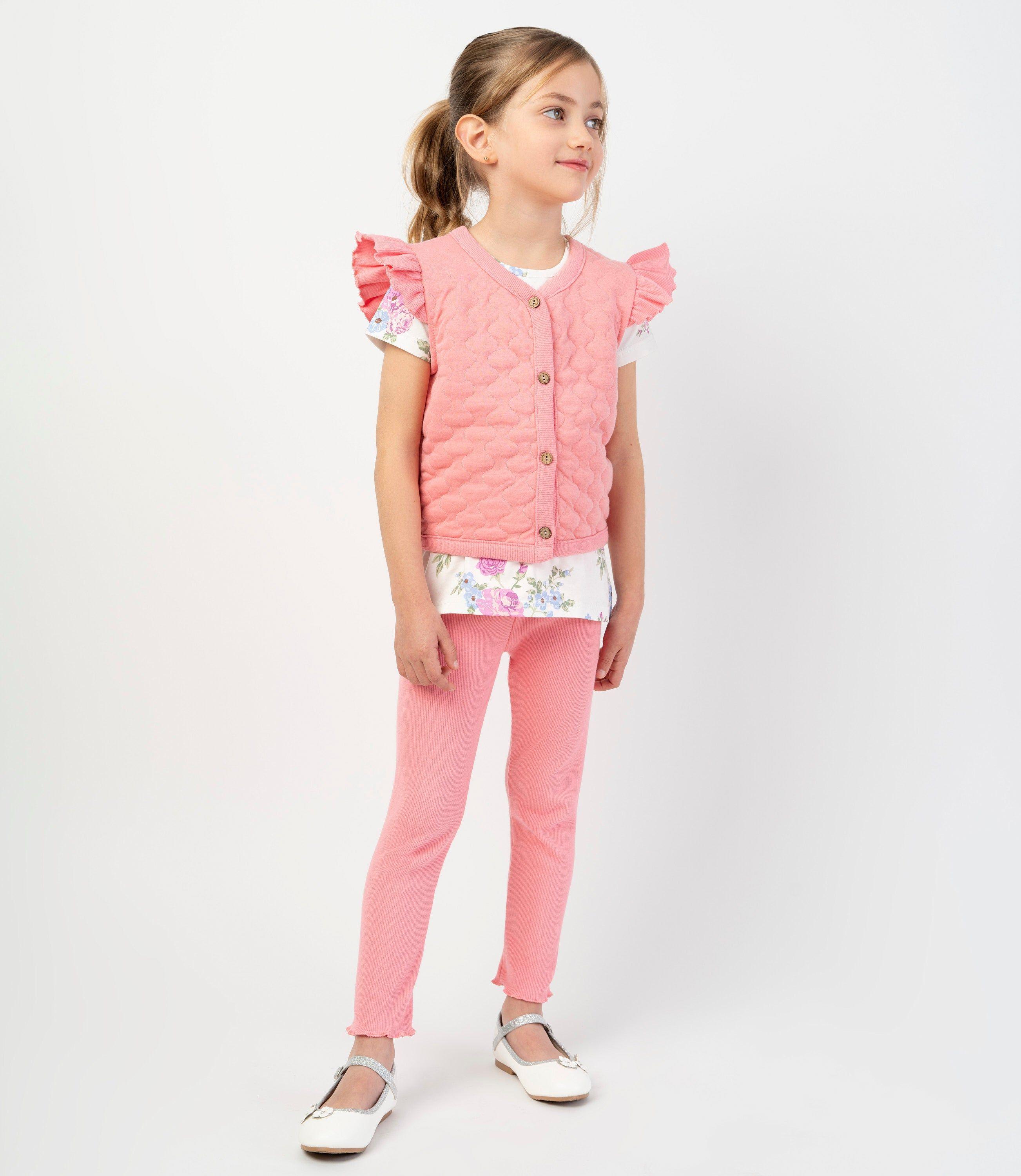 Conjunto niña de polera, calzas y chaqueta Coral LIMONADA-0