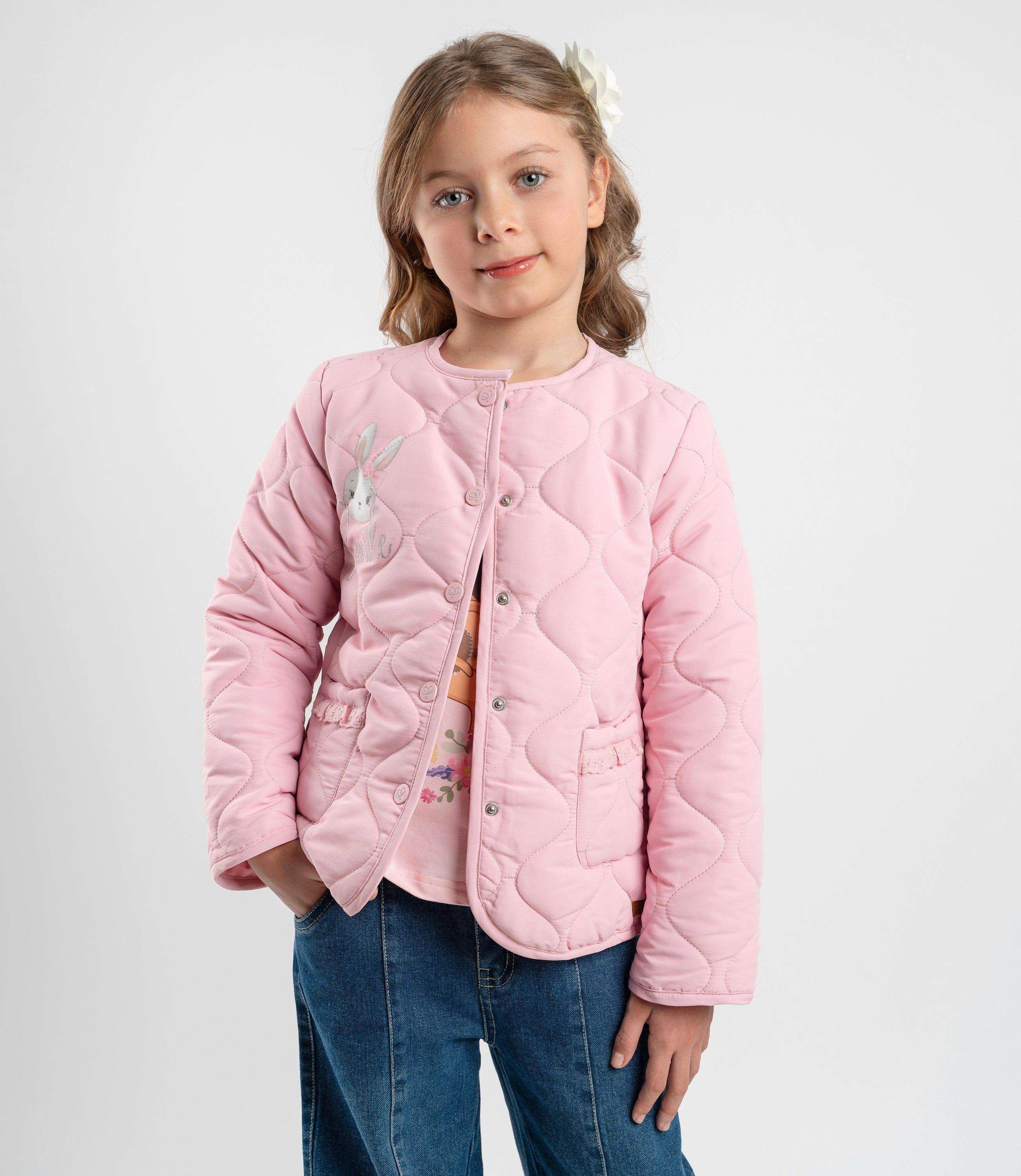 Chaqueta niña acolchada rosado Limonada-0