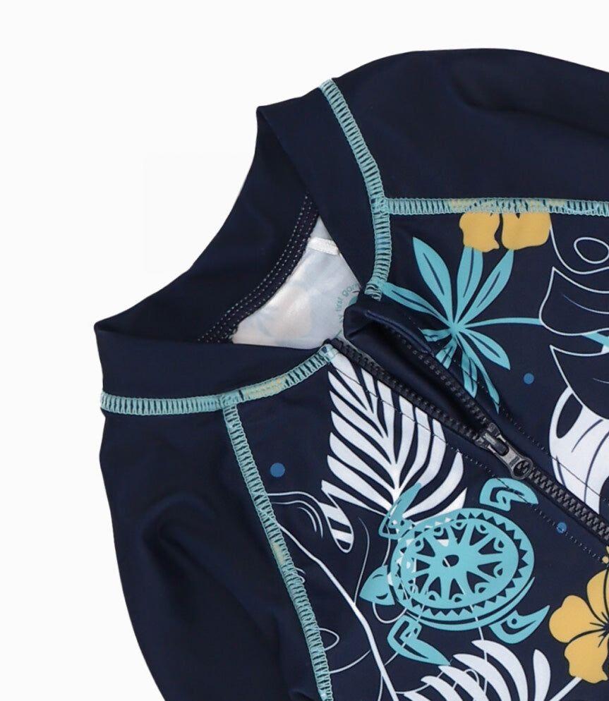 Traje de baño bebé enterito azul marino Black and Blue-2