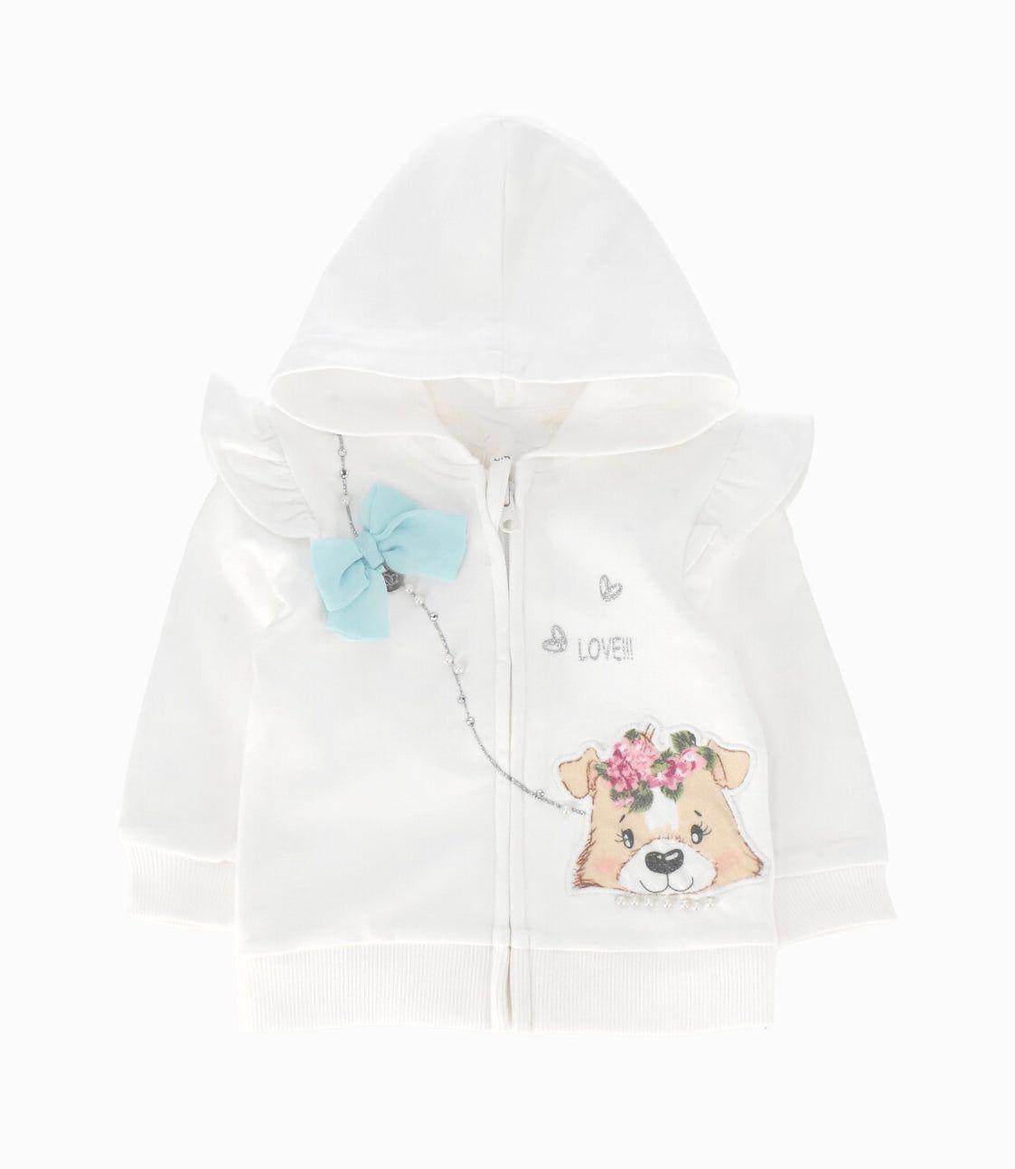 Buzo recién nacida de polerón y pantalón Verde Limonada-1