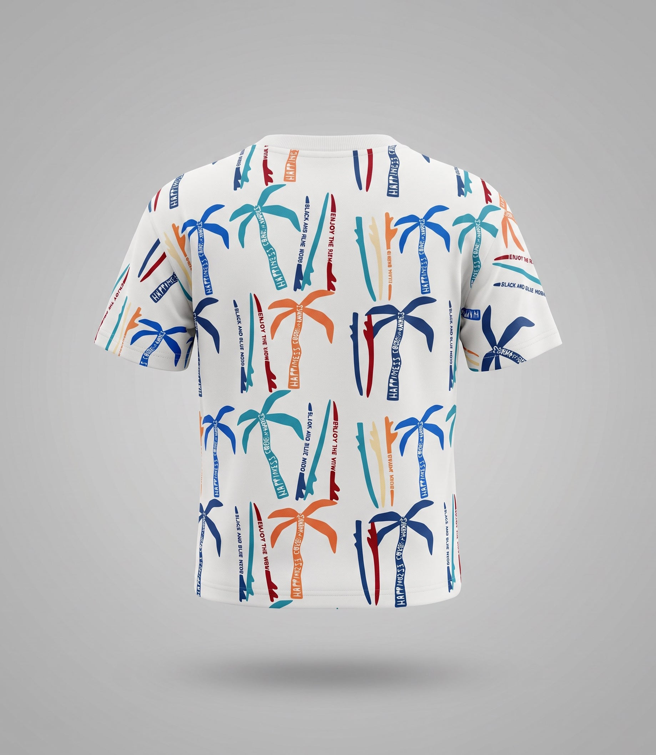 Polera manga corta niño  B11021270303 crudo Black and blue-2