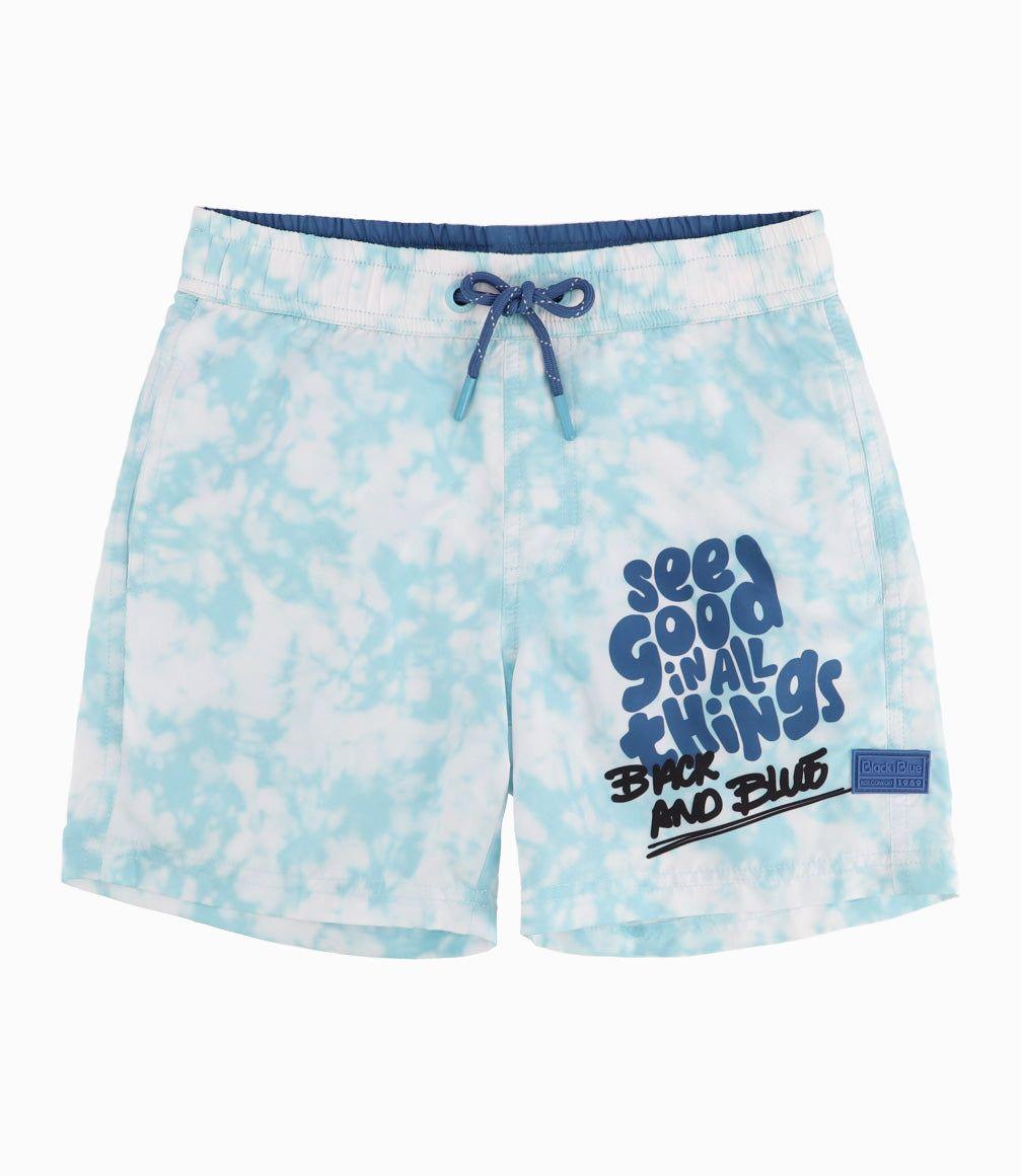 Bermuda Traje De Baño Niño Tie Dye Menta-2